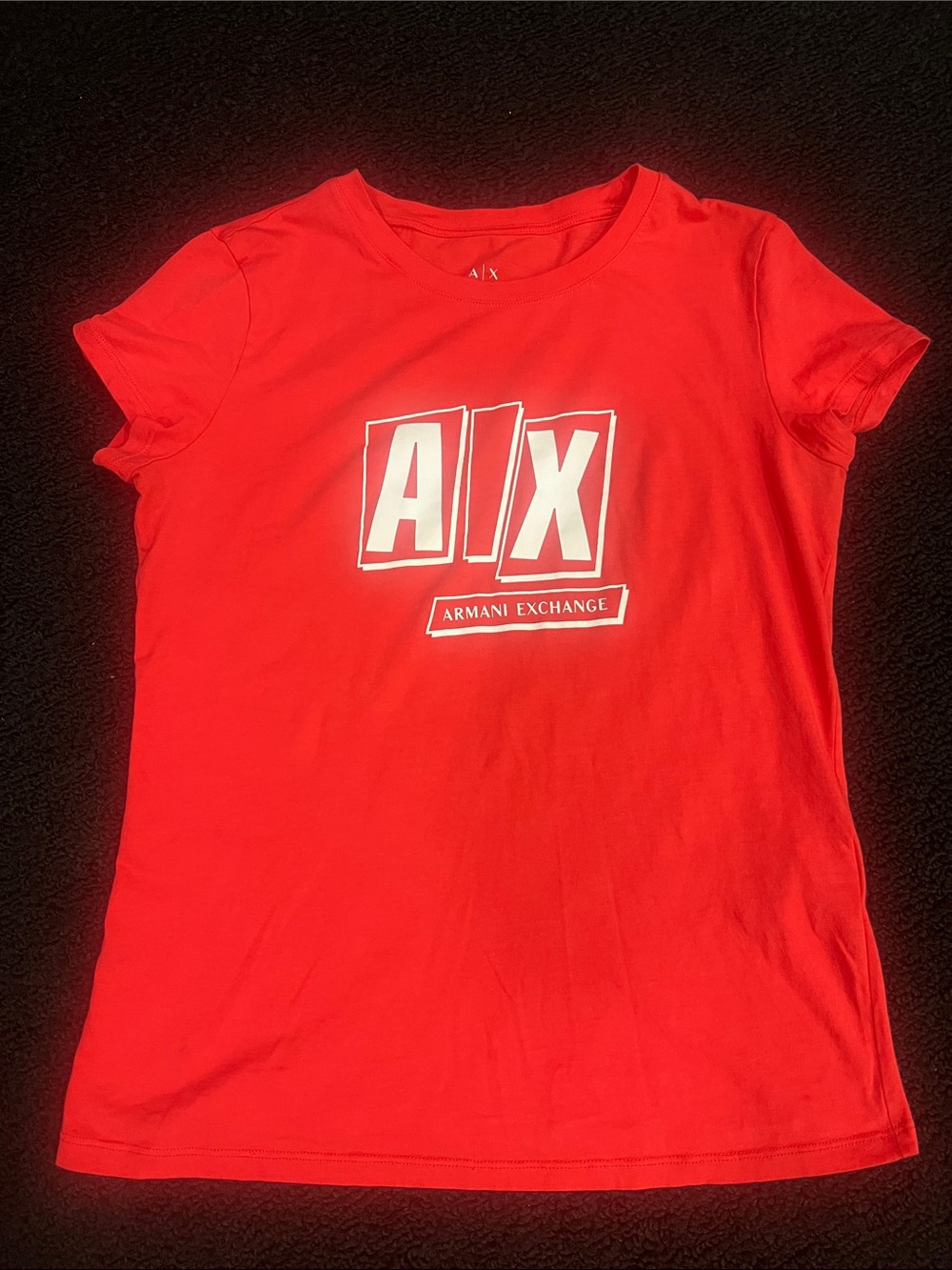 Armani Exchange Reddish-Orange Short-Sleeve Tee